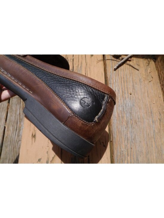 Timberland Slip On Leather Loafers Men\'s Blk Brn Smart Comfort System Shoes 12 main image 5